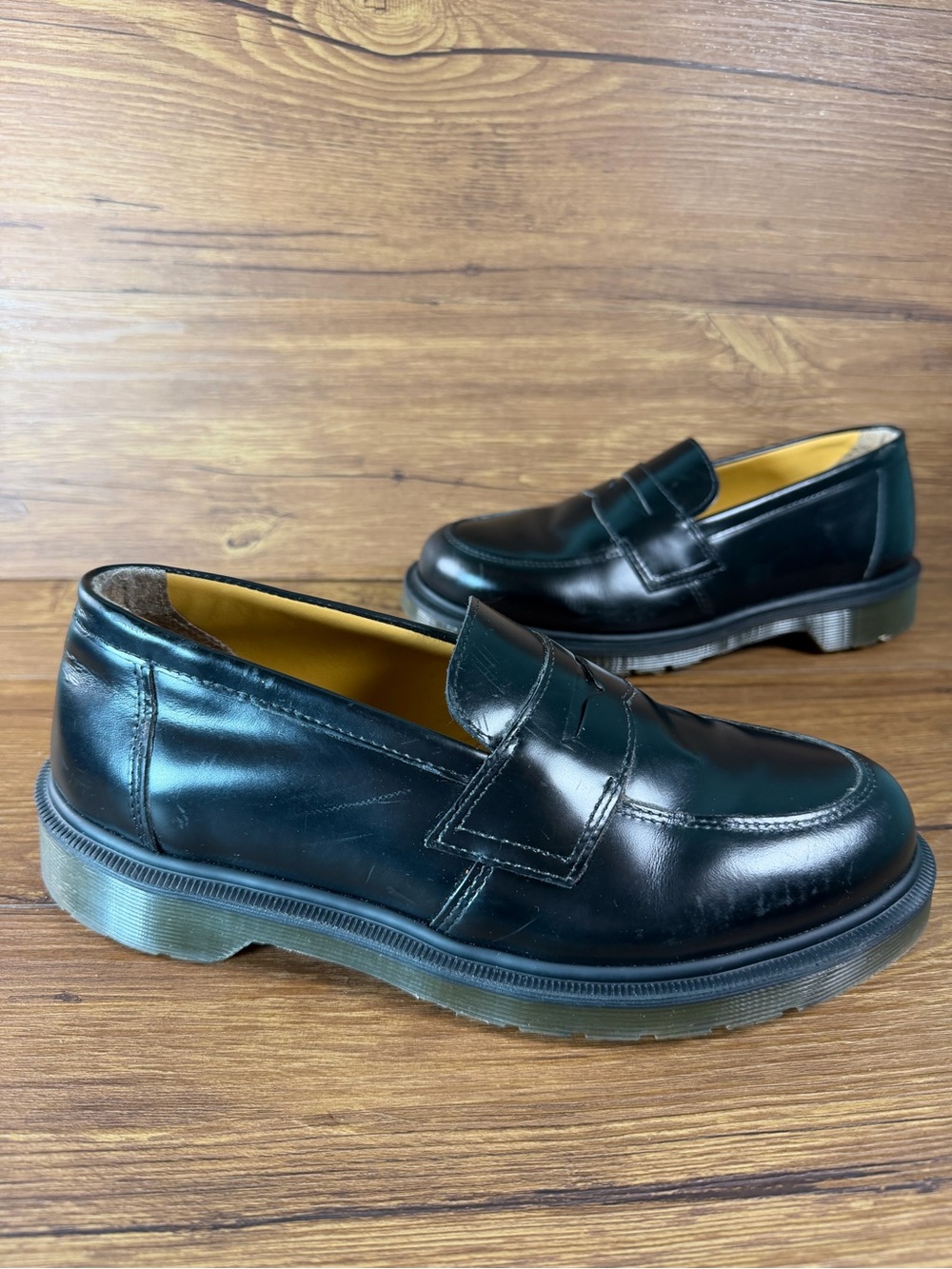 Dr Martens Women’s Addy Black Leather Penny Loafers Size 8 Shoes